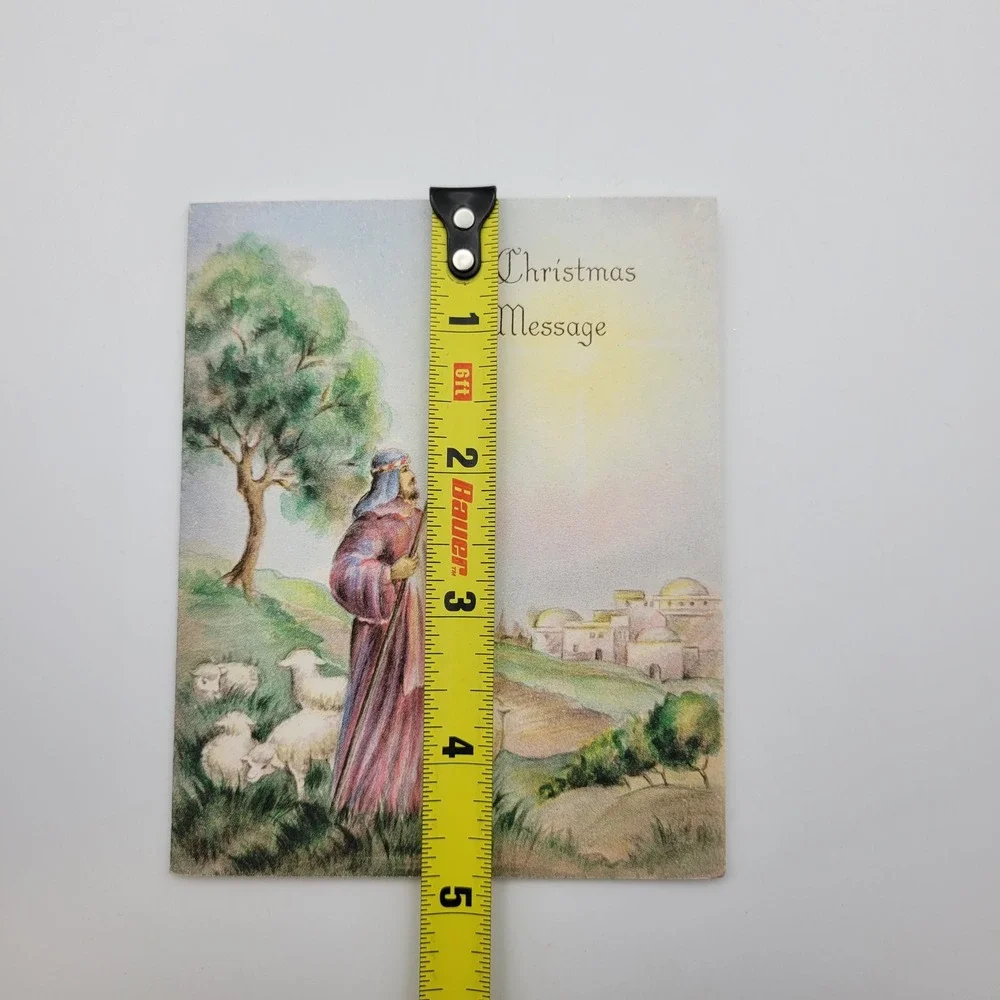 Vintage Hallmark Christmas Card A‎ Christmas Message Nativity Signed